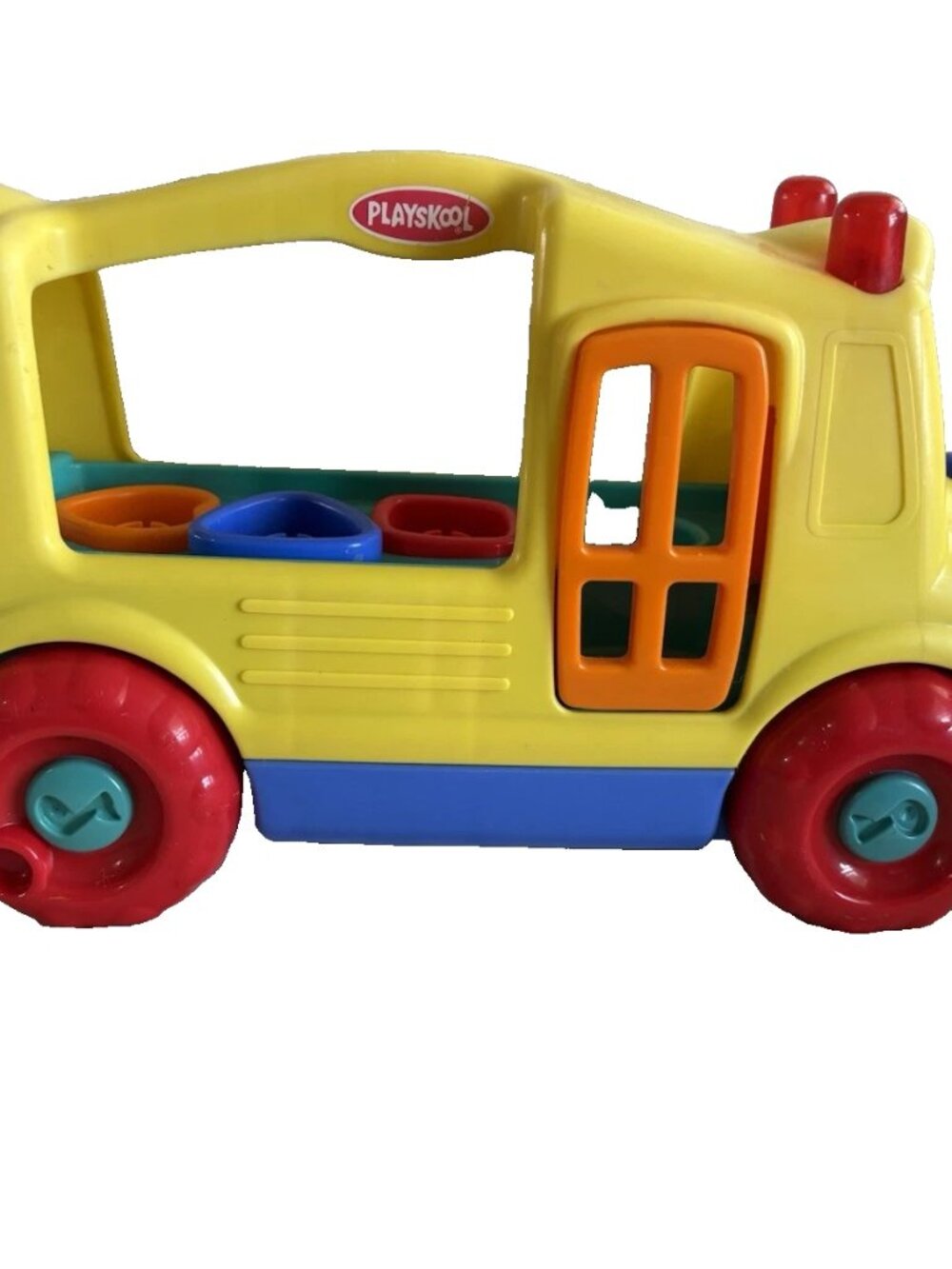 Vintage 2003 Playskool Yellow School Bus Toy Wheels on the Bus Tested/Works